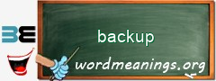 WordMeaning blackboard for backup